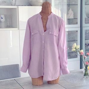 Tommy Bahama. 100% silk light lavender.